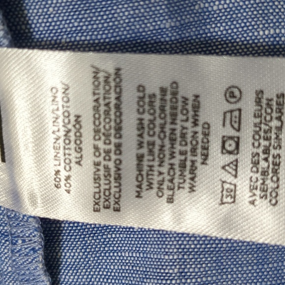 Ann Taylor NWT Chambray Popover with Scallop Trim Size MP - Picture 12 of 12